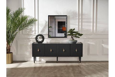 Siyah Creo Yemek Odası Takımı İndirimli Mobilya