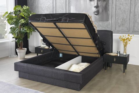 Creo Yatak Odası Takımı, Siyah, 6 Kapaklı İndirimli Mobilya