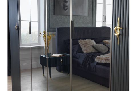 Creo Yatak Odası Takımı, Siyah, 6 Kapaklı İndirimli Mobilya