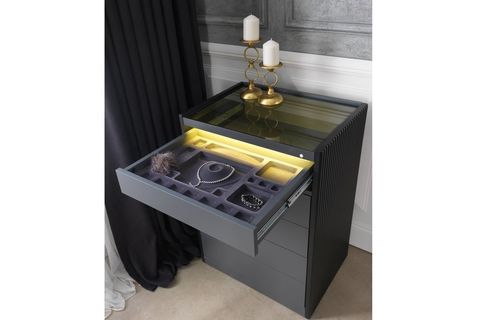 Creo Yatak Odası Takımı, Siyah, 6 Kapaklı İndirimli Mobilya