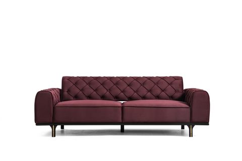 Fenda Kapitoneli Koltuk Takımı, Mürdüm İndirimli Mobilya