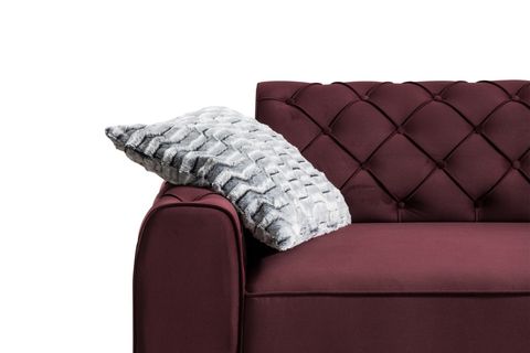 Fenda Kapitoneli Koltuk Takımı, Mürdüm İndirimli Mobilya