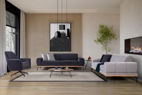 Afra Koltuk Takımı, Antrasit Gri İndirimli Mobilya