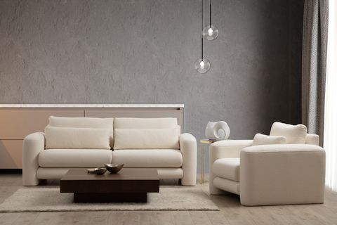 Lilly Koltuk Takımı, Krem İndirimli Mobilya