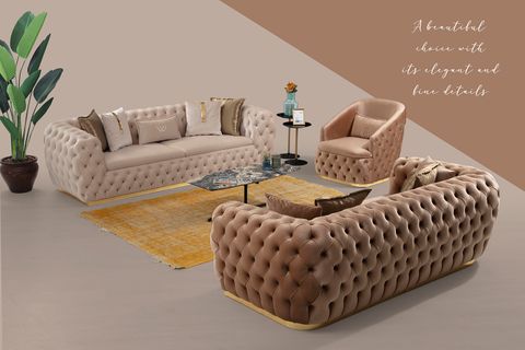Emperio Koltuk Takımı, Bej İndirimli Mobilya