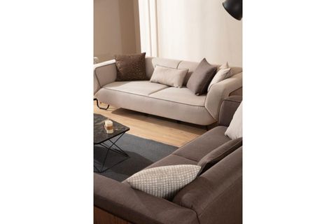Mirabella Koltuk Takımı,Kahve Bej İndirimli Mobilya