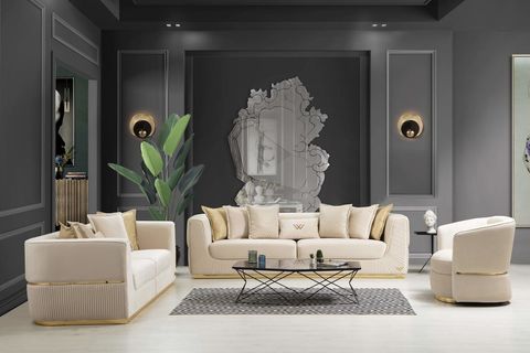 Lorenzo Koltuk Takımı, Krem İndirimli Mobilya