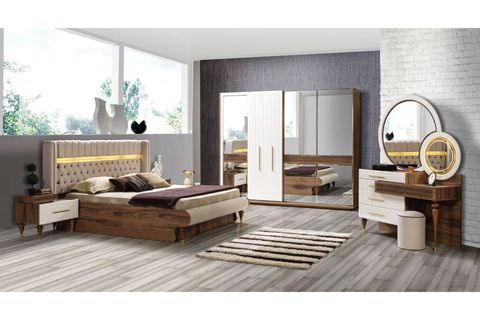 Bodrum Yatak Odası Takımı, Sürgü Kapaklı İndirimli Mobilya