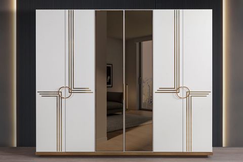 Dolunay Yatak Odası Takımı, 6 Kapaklı İndirimli Mobilya