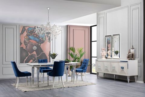 Tokyo Yemek Odası Takımı, Beyaz