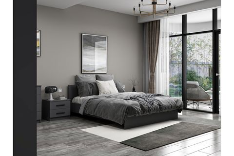 Kale210 Yatak Odası Takımı, Antrasit, 6 Kapaklı, Set 57 İndirimli Mobilya