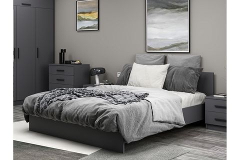Kale210 Yatak Odası Takımı, Antrasit, 6 Kapaklı, Set 57 İndirimli Mobilya