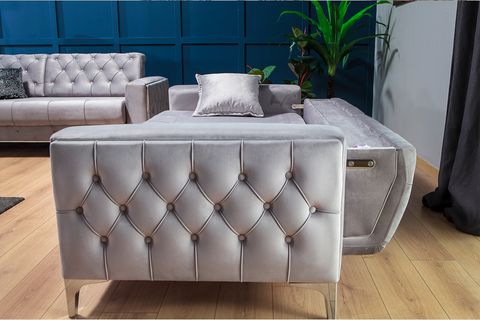 Vivaldi Salon Midi Koltuk Takımı, Gri Siyah İndirimli Mobilya