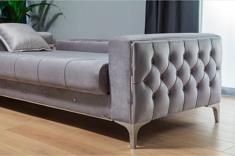 Vivaldi Salon Midi Koltuk Takımı, Gri Siyah İndirimli Mobilya