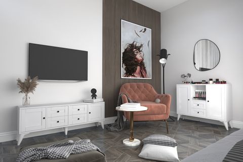 Night Tv Üniteli Yatak Odası Takımı, 5 Kapaklı İndirimli Mobilya