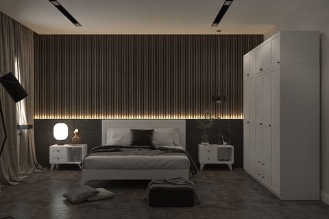 Night Tv Üniteli Yatak Odası Takımı, 5 Kapaklı İndirimli Mobilya