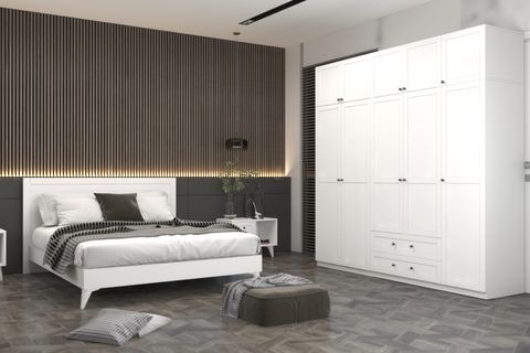 Night Tv Üniteli Yatak Odası Takımı, 5 Kapaklı İndirimli Mobilya