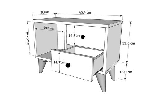 Night Tv Üniteli Yatak Odası Takımı, 5 Kapaklı İndirimli Mobilya