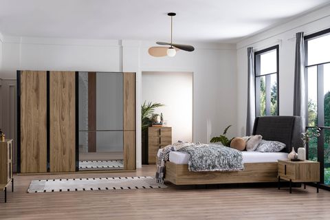 Trend Yatak Odası Takımı, Sürgü Kapaklı İndirimli Mobilya