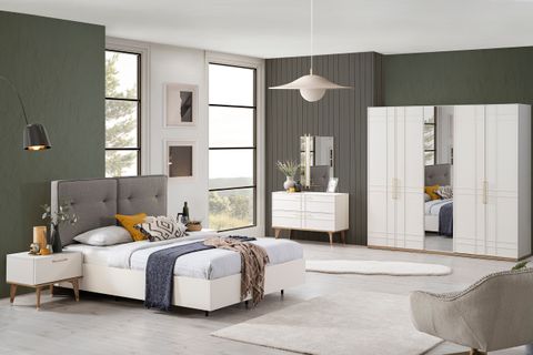 Huzz Yatak Odası Takımı, 5 Kapaklı İndirimli Mobilya