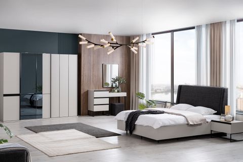 Karo Dolunay Yatak Odası Takımı, Sürgü Kapaklı İndirimli Mobilya