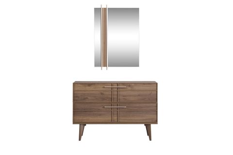 Huzz Yatak Odası, Ceviz, 5 Kapaklı İndirimli Mobilya