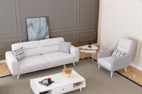 Agra Koltuk Takımı, Krem İndirimli Mobilya