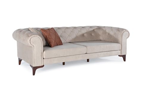 Zümrüt Koltuk Takımı, Krem İndirimli Mobilya