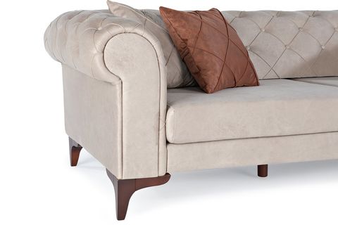 Zümrüt Koltuk Takımı, Krem İndirimli Mobilya