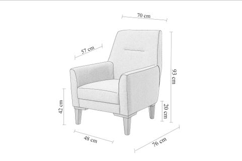 Liones Koltuk Takımı, Lacivert, Siyah Ayak İndirimli Mobilya