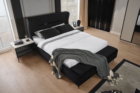 Asos Reflekte Cam Yatak Odası Takımı, 8 KapaklıModern Yatak Odası