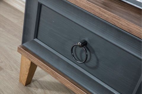 İndigo Gri Yatak Odası Takımı, Gri, 5 Kapaklı İndirimli Mobilya