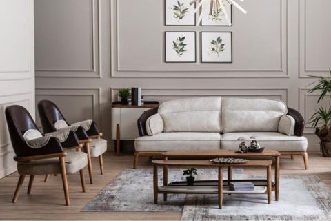 Bugatti Koltuk Takımı, Krem İndirimli Mobilya