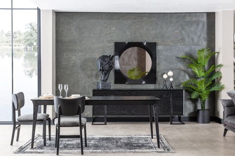 Panamera Black Yemek Odası Takımı İndirimli Mobilya