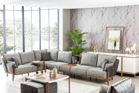 Bentley Köşe Koltuk Takımı, Gri İndirimli Mobilya