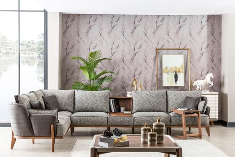 Bentley Köşe Koltuk Takımı, Gri İndirimli Mobilya