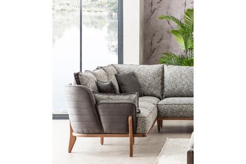 Bentley Köşe Koltuk Takımı, Gri İndirimli Mobilya