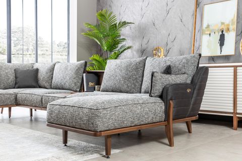 Bentley Köşe Koltuk Takımı, Gri İndirimli Mobilya