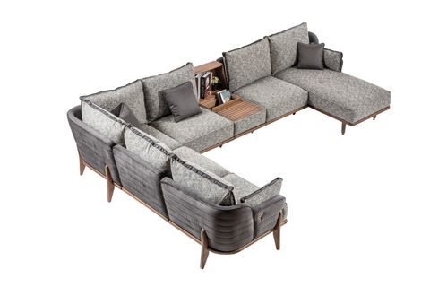 Bentley Köşe Koltuk Takımı, Gri İndirimli Mobilya