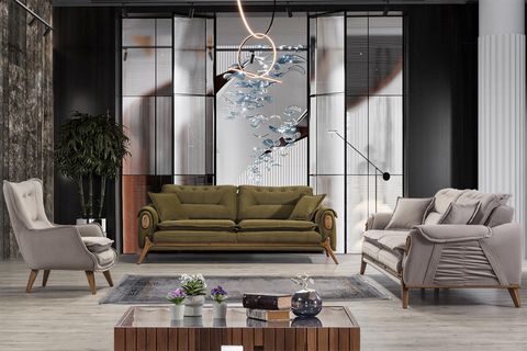 Açelya Koltuk Takımı, Krem İndirimli Mobilya