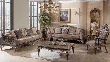 Lüks Oskar Klasik Koltuk Takımı İndirimli Mobilya