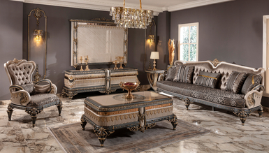 Lüks Almina Klasik Koltuk Takımı İndirimli Mobilya