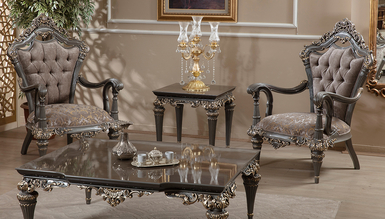 Lüks Oskar Klasik Koltuk Takımı İndirimli Mobilya