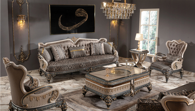 Lüks Almina Klasik Koltuk Takımı İndirimli Mobilya