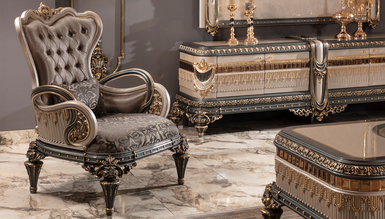 Lüks Almina Klasik Koltuk Takımı İndirimli Mobilya