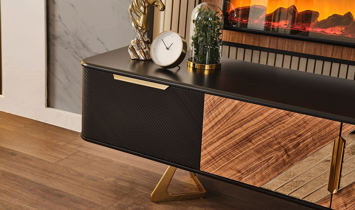 Godiva Şömineli Tv Ünitesi