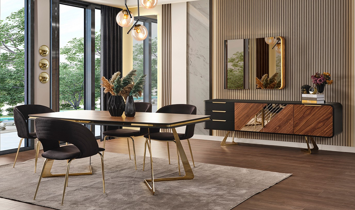 Godiva Siyah Yemek Odası