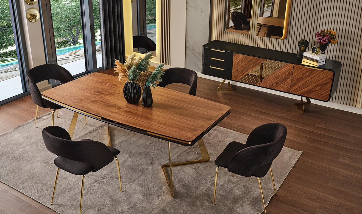 Godiva Siyah Yemek Odası